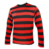 Adult Stripe Crew Neck Full Sleeves Casual Cotton T-Shirt