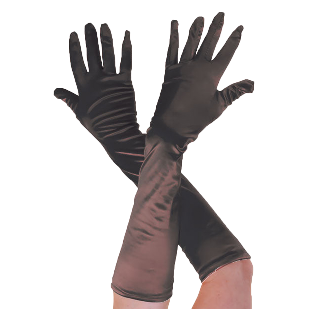 Plain Satin Long Gloves