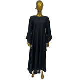 Women's Muslim Prayer Crystal Design Loose Sleeves Abaya