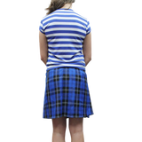 Women's Short Box Pleated 16 Inches Elasticated Tartan Skirt