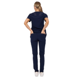 Women's Scrub Set Medical Uniform Top & Trousers with Pockets