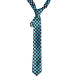 Men's Checkered Printed Satin Neck Tie Casual & Formal Accessory