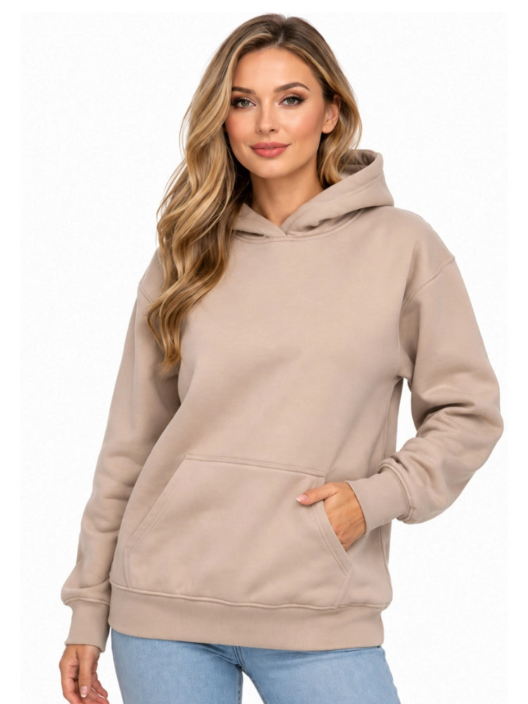 Active Star Ladies Sand Colour Pullover Hoodie