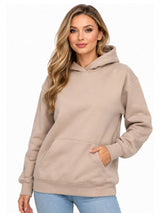 Active Star Ladies Sand Colour Pullover Hoodie