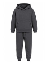 Active Star Kids Dark Grey Pullover Hoodie Tracksuit