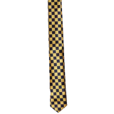 Men's Checkered Printed Satin Neck Tie Casual & Formal Accessory