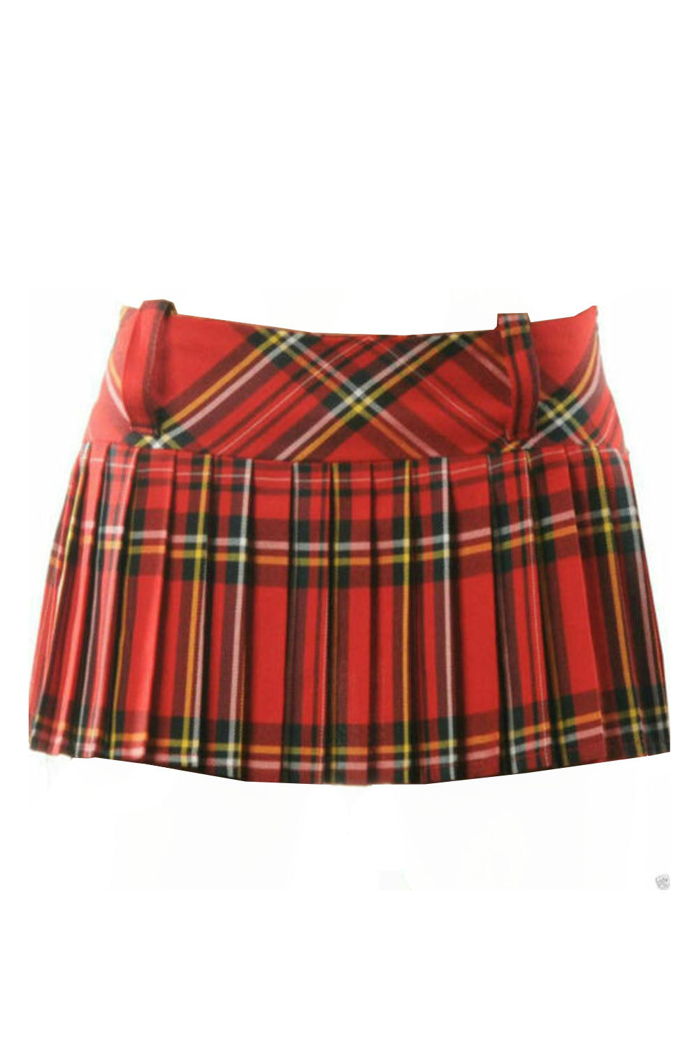 Women's Scottish 9 Inch Tartan Check Pleated Mini Skirt