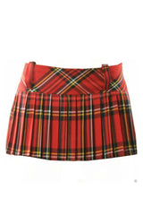 Women's Scottish 9 Inch Tartan Check Pleated Mini Skirt