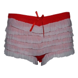 Women's Ruffled Knicker with Front Bow and Elasticated Waist