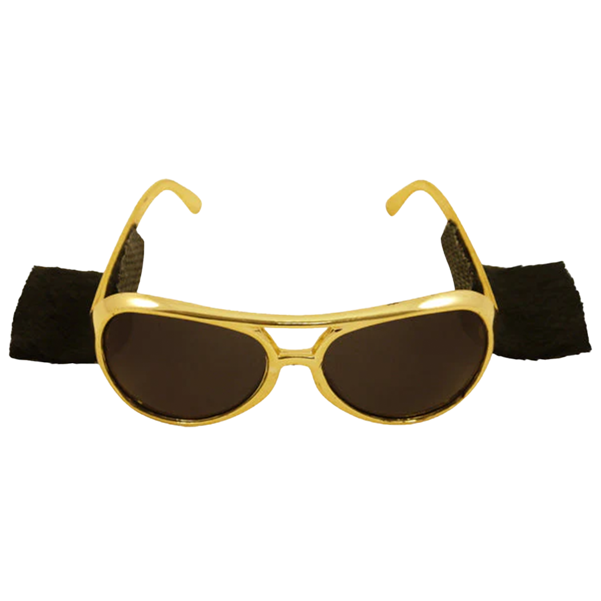 Gold Sunglasses with Sideburns