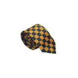 Men's Checkered Printed Satin Neck Tie Casual & Formal Accessory