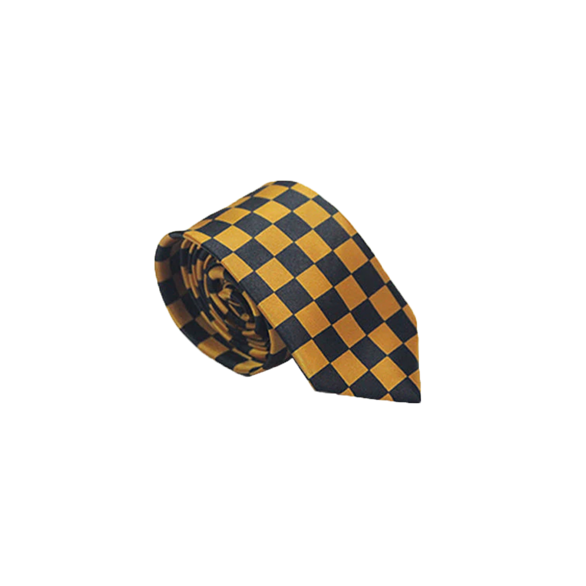 Men's Checkered Printed Satin Neck Tie Casual & Formal Accessory
