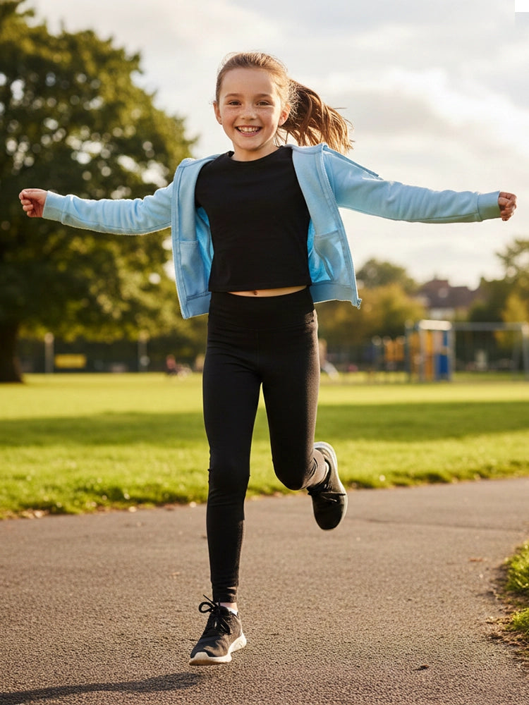 Active Star Girls Activewear High Waist Gym Black Leggings