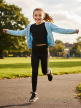 Active Star Girls Activewear High Waist Gym Black Leggings