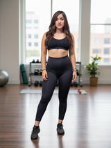 ACTIVE STAR Ladies High Waist Gym Black Leggings