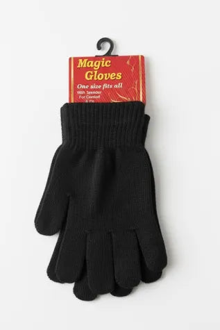 Active Star Adult Jet Black Magic Stretch Winter Gloves