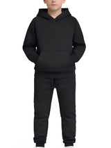 Active Star Kids Black Pullover Hoodie Tracksuit