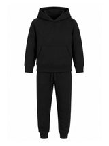 Active Star Kids Black Pullover Hoodie Tracksuit