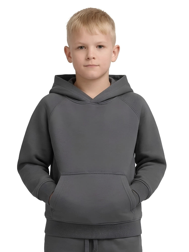 Active Star Kids Dark Grey Pullover Hoodie