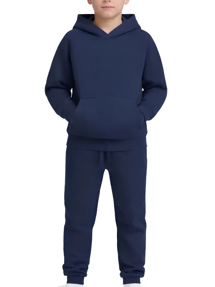 Active Star Kids Navy Pullover Hoodie Tracksuit