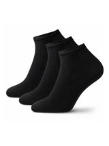 Ladies Bamboo Trainer Socks Black Pack of 3 Pairs