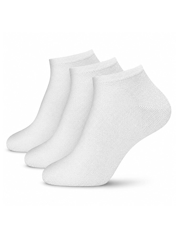 Active Star Ladies Bamboo Trainer White Socks Pack of 3 Pairs