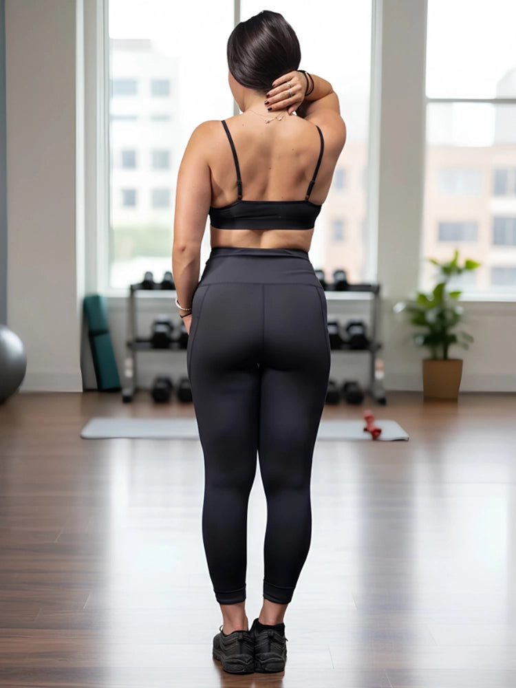 Active Star Ladies High Waist Gym Black Leggings