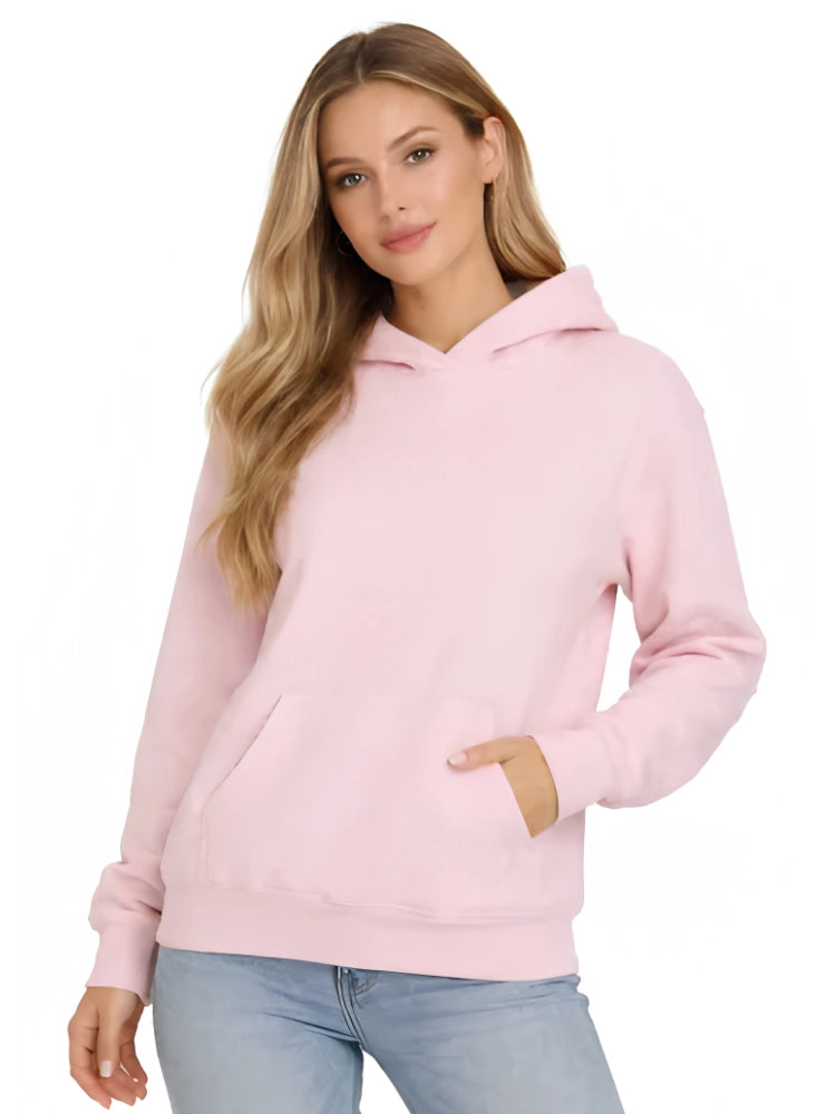 Active Star Ladies Pullover Rose Pink Hoodie