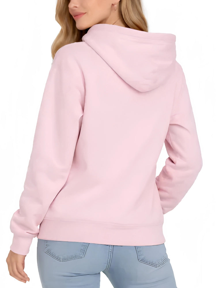 Active Star Ladies Pullover Rose Pink Hoodie