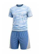 Active Star Men’s Sky Blue & Grey Activewear T-Shirt & Shorts Set
