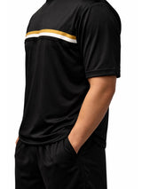 Active Star Men’s Black Lightweight Training T-Shirt & Shorts Set