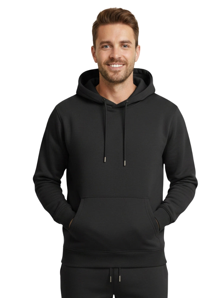 Active Star Men's Black Pullover Hoodie