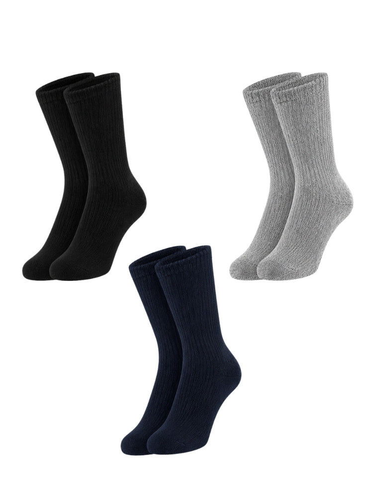 Men’s Cotton Rich Black, Navy, Grey Socks Pack of 3 Pairs