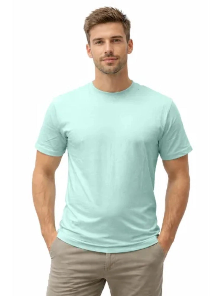 Active Star Men’s Crew Neck Half Sleeve T Shirt Mint Green