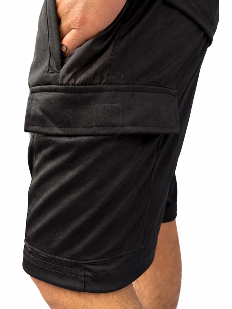 Active Star Men’s Dark Grey Activewear Set With 4-Pocket Shorts