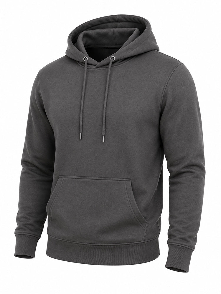 Active Star Men's Dark Grey Pullover Hoodie