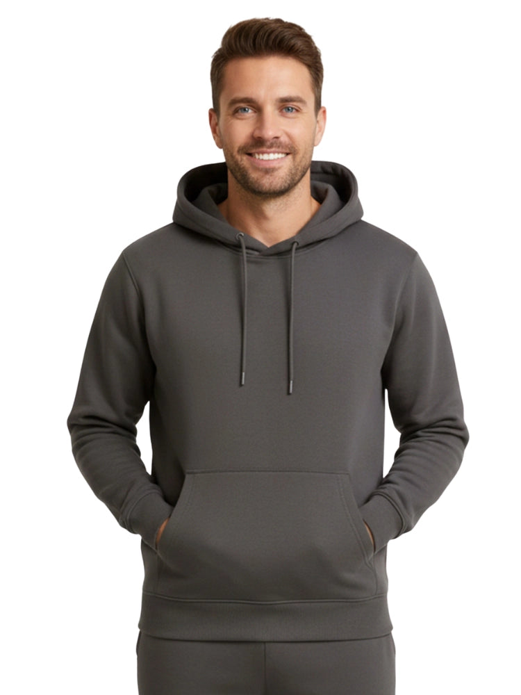 Active Star Men's Dark Grey Pullover Hoodie