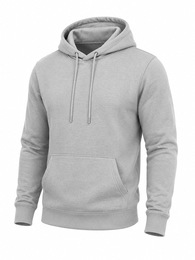 Active Star Men's Grey Melange Pullover Hoodie