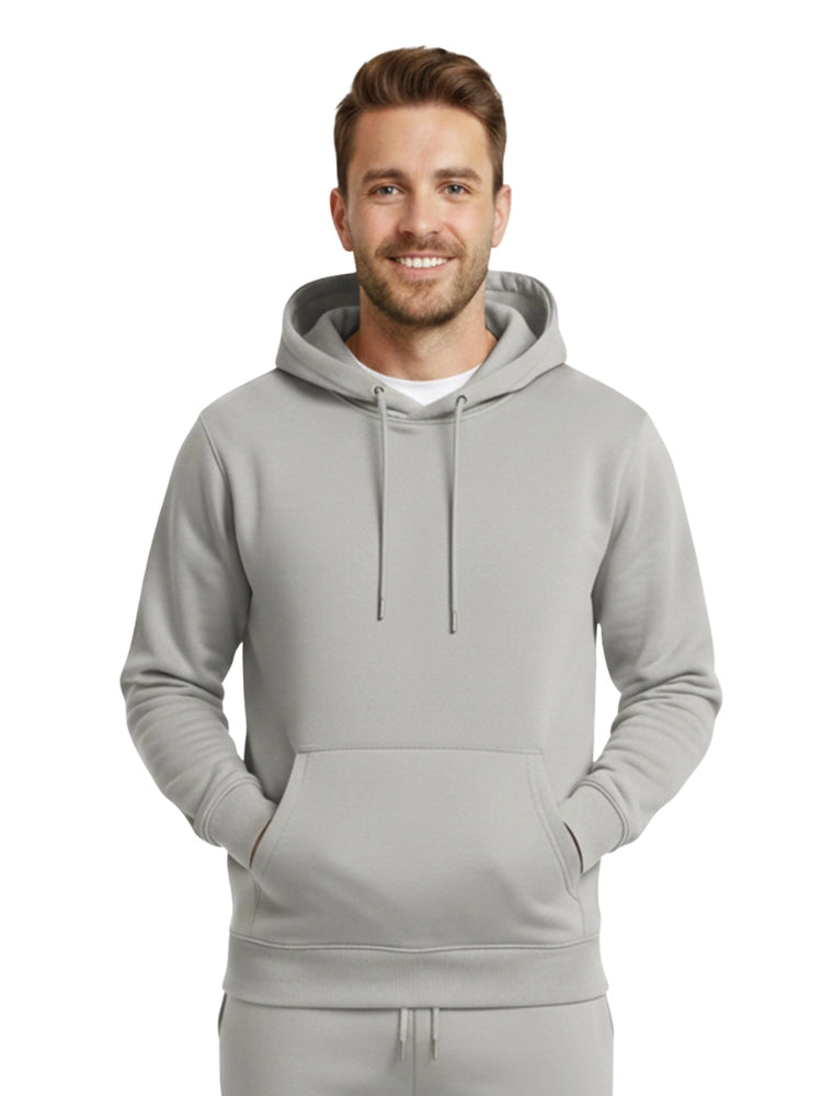 Active Star Men's Grey Melange Pullover Hoodie