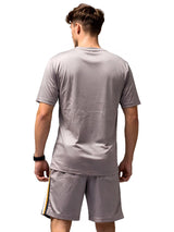 Active Star Men’s Light Grey Lightweight Training T Shirt & Shorts Set