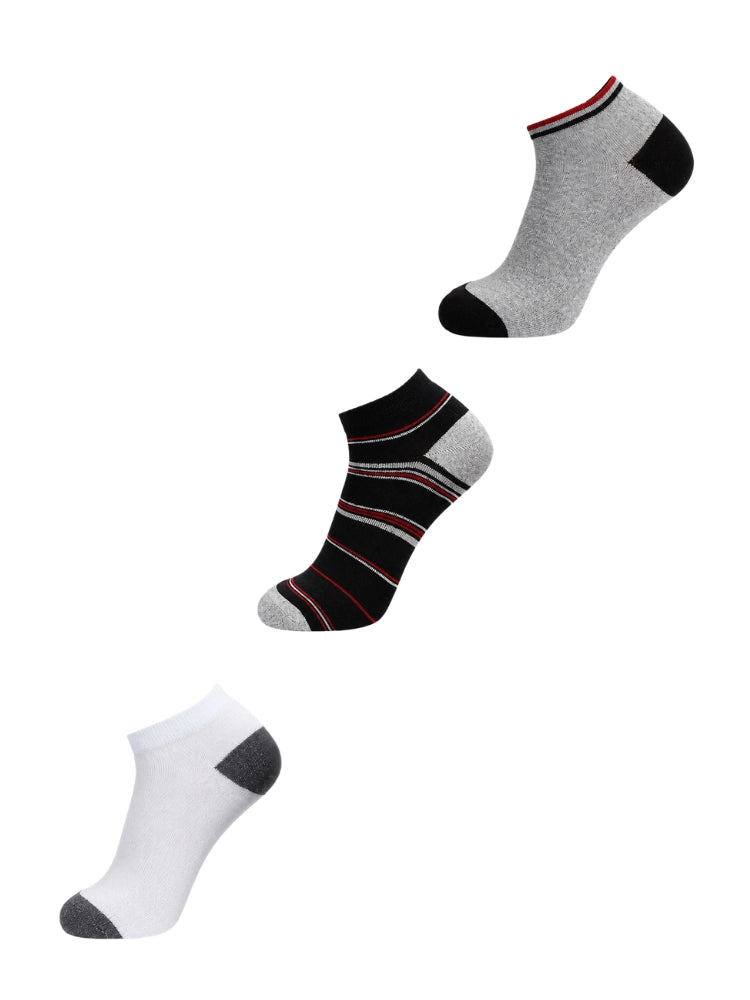 Men’s Trainer Socks Mixed Design Pack of 3 Pairs