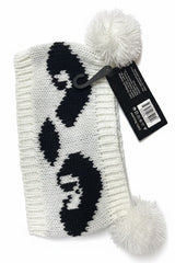 Active Star White Panda Face Knitted Headband