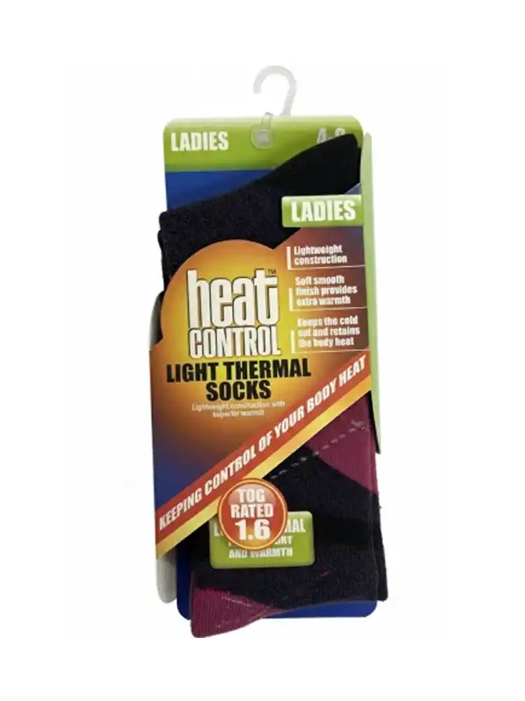 Active Star Ladies 1.6 TOG Argyle Light Thermal Socks