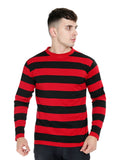 Adult Stripe Crew Neck Full Sleeves Casual Cotton T-Shirt