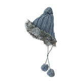  Adults Fur Winter Hat Knitted Ear Flaps