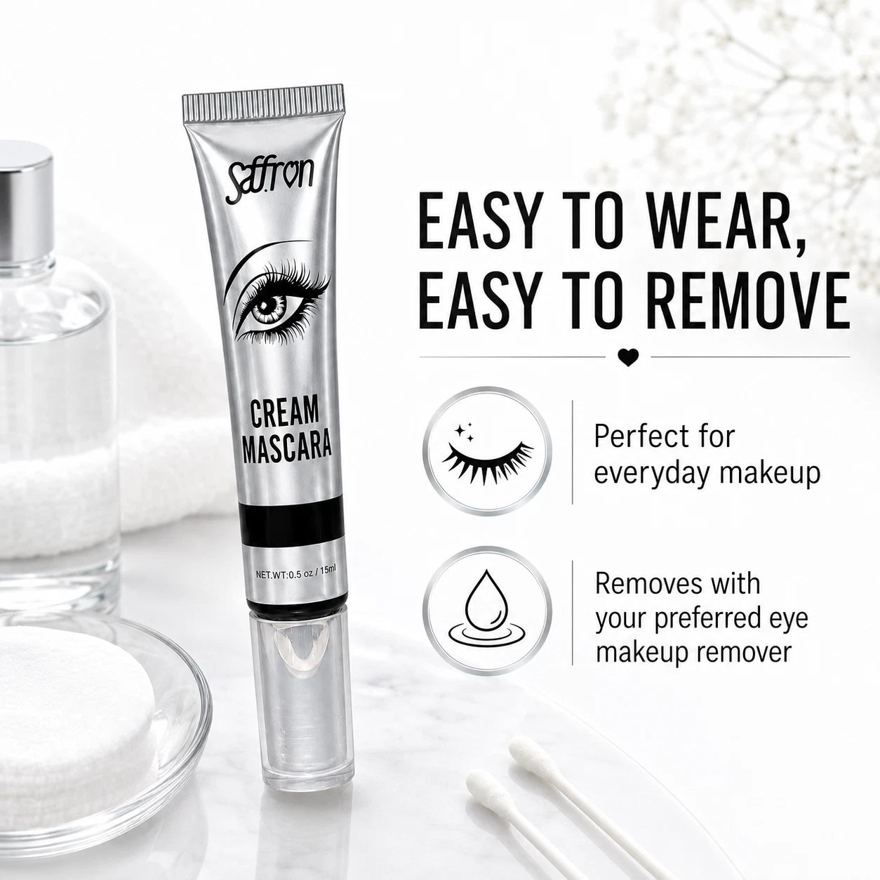 Cream Mascara Black – Volumising & Lengthening Mascara