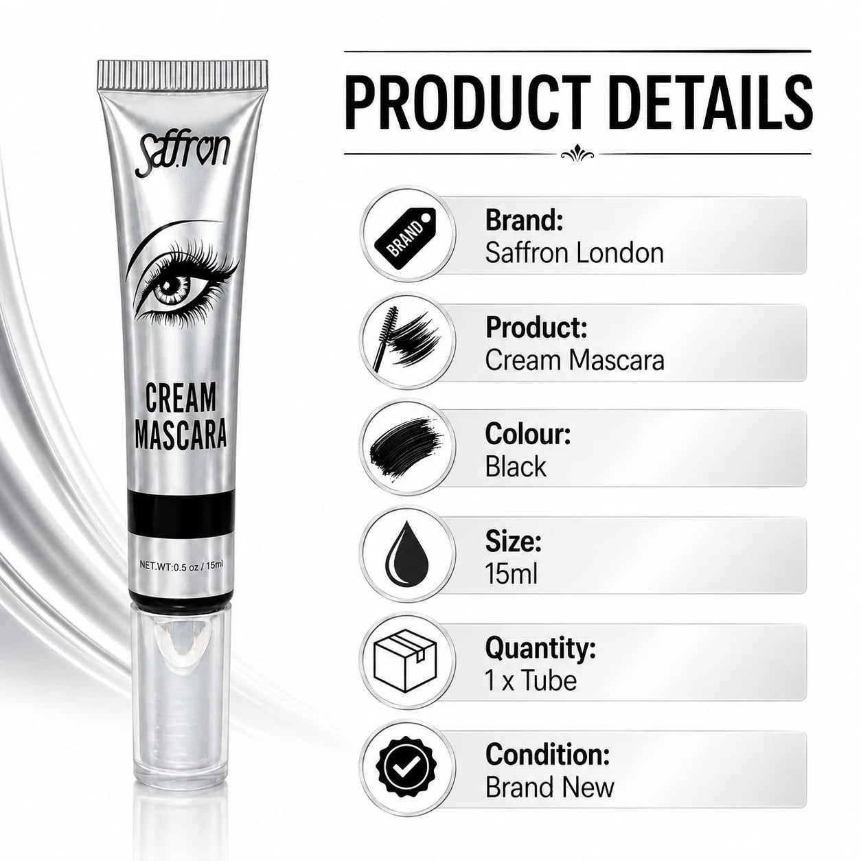 Cream Mascara Black – Volumising & Lengthening Mascara