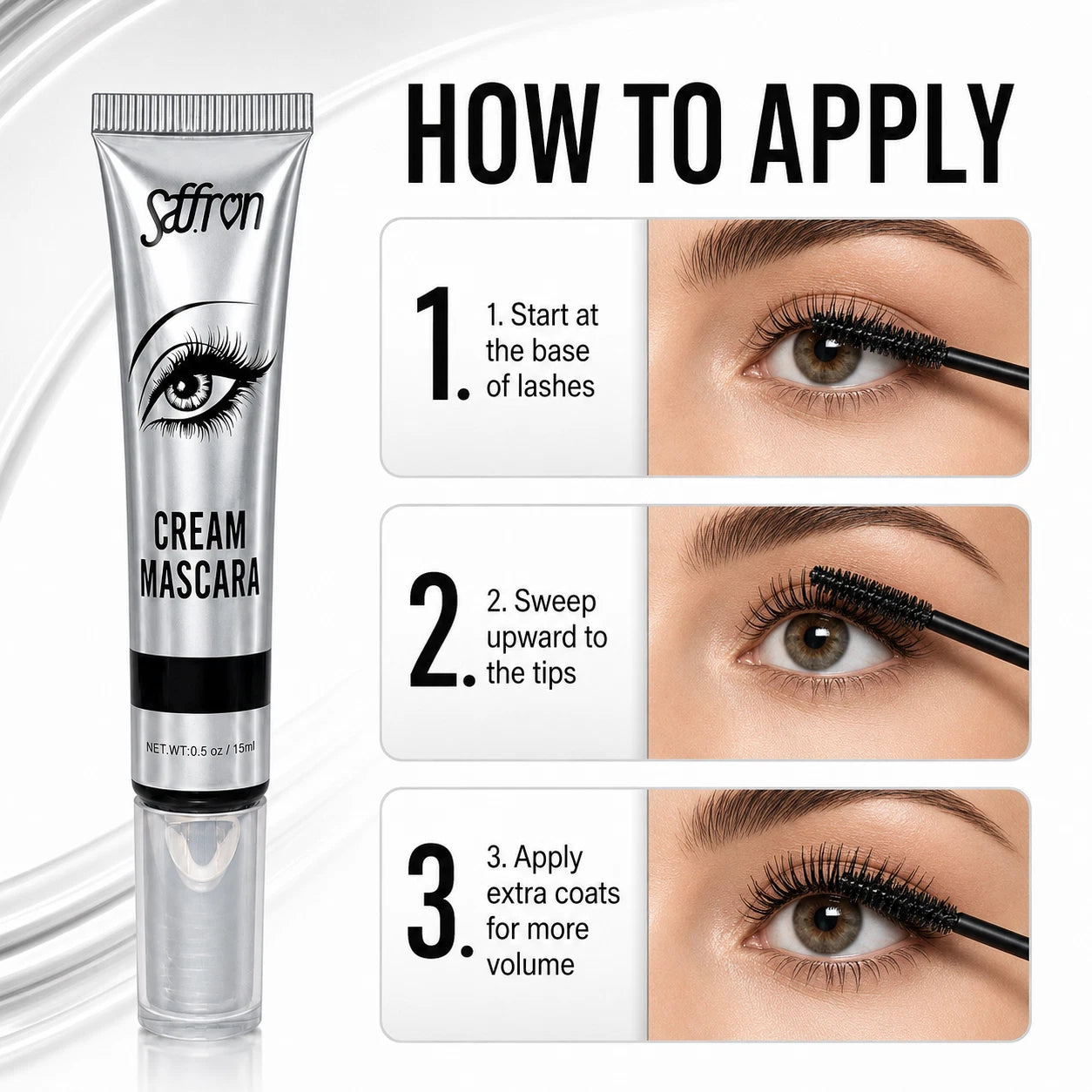 Cream Mascara Black – Volumising & Lengthening Mascara