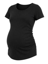 Black t-shirt on a white background