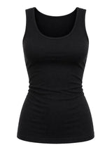 Black tank top on a white background